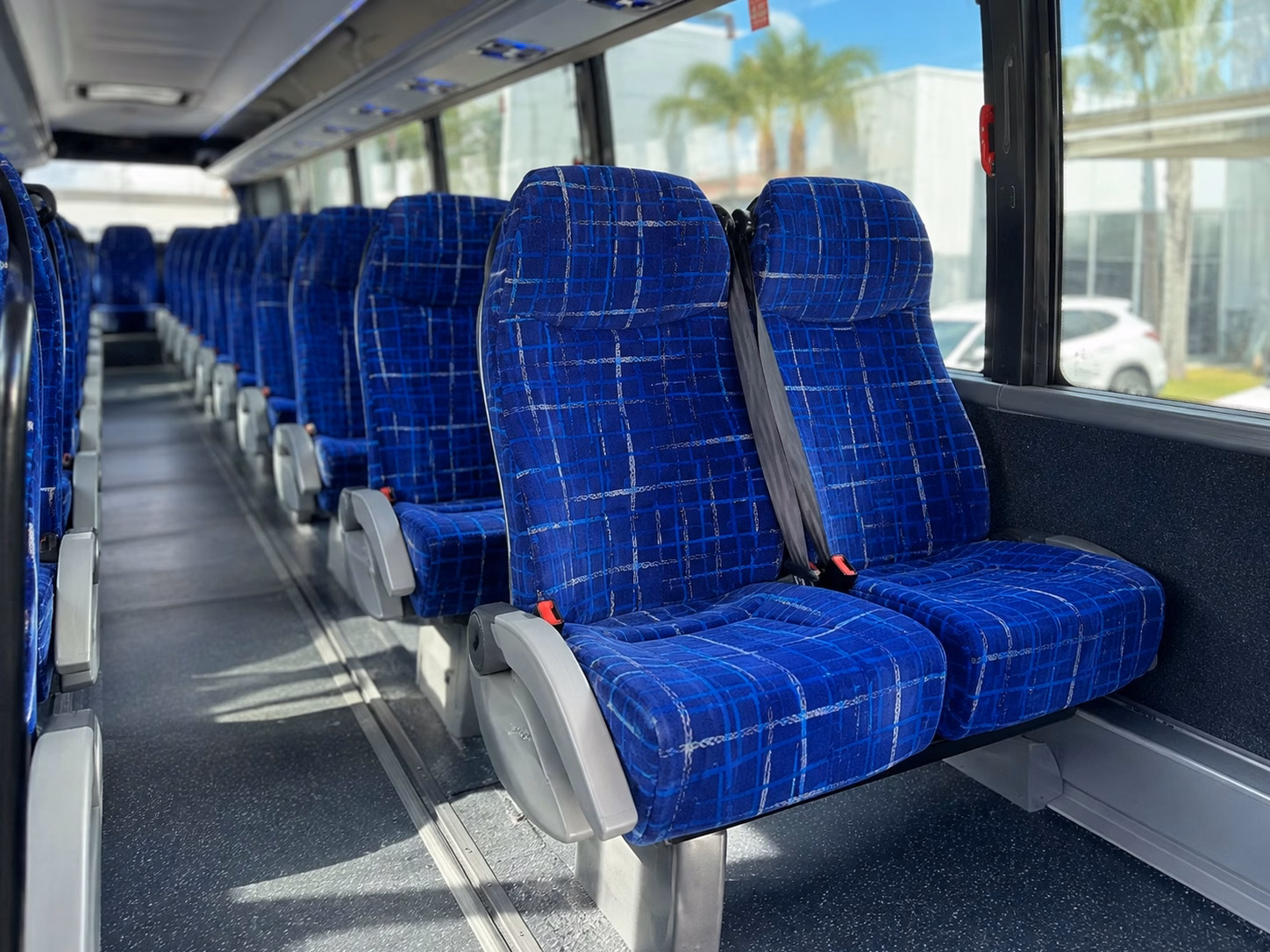 denton charter bus interior