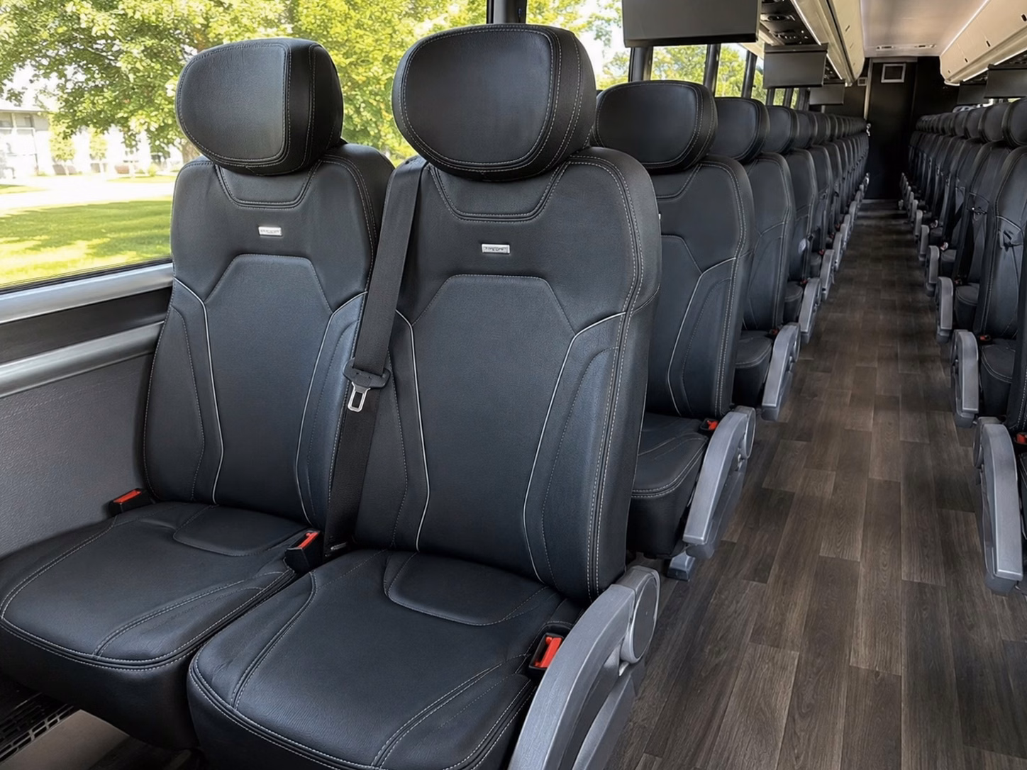 denton charter bus rental interior